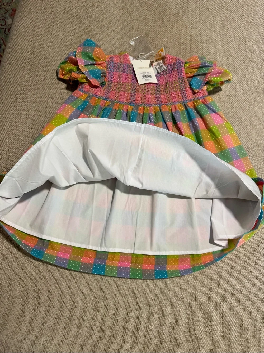 TBBC NEW W TAGS 4T Daphne Dress - Ecton Park Plaid with Hamptons Hot Pink